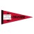 18 Inch color felt promotional flag pennant - USA made school pennants - red