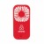 Imprinted Hand-Held Matte Finish Portable Fan - Red
