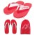 Imprinted Deluxe Flip Flop Red