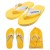 Imprinted Deluxe Flip Flop Yellow