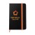 Printed Black Executive Journal with PVC Finish - Orange band and bookmark