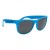 Rubberized Promotional Sunglasses with Business Logo Blue