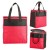 Red and Black Custom Insulated Tote Bags | Two-Tone Flat Top Insulated Grocery Tote | Custom Logo Branded Cooler Bags