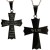 Custom Cross Necklaces | Engravable Black Serenity Prayer Cross Pendant | Personalized Serenity Prayer Jewelry