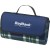 Navy Plaid Picnic Blanket Custom Logo