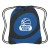 Custom Logo Printed Microfiber Drawstring Bags | Cyclone Sports Pack | Promotional Microfiber Drawstring Bags - Royal with Black