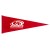 30 Inch Custom Felt Pennants Made in the USA - Best School Promotional Items - Red