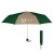 Telescopic Budget Custom Promotional Umbrella-42 Inch - Tan with Forest Green