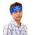 Austin Sporty Headband | Company Logo Branded Headbands - Blue