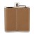 GPS Coordinates Brown Leather Flask