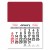 Peel-N-Stick® Calendar - Rectangle - Crimson