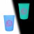 Nite Glow Stadium Cup 12 oz. with Logo Light Blue