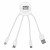 Imprinted Xoopar Octo-Charge Cables 3-in-1 - White