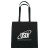 Lightweight natural custom cotton tote with imprint - Black