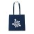 Lightweight natural custom cotton tote with imprint - Navy Blue 