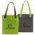 Promotional Insulated Slim Tote Bag - Lime Front, Dark Gray Back