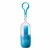 Bellini Silicone Straw in Capsule Case with Logo Light Blue