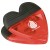 Promotional Heart-Shaped Power Clip - red/black