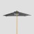 Promotional Wood Market Umbrella 7 ft. Black