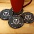 Golf Clubs Personalized Round Slate Coasters - Set of 4