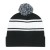 Two-Tone Knit Pom Beanie with Cuff | Custom Knit Beanie Hats - Black