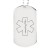 Armanno Steel Dog Tag with Medical Alert Symbol