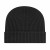 Embroidered Logo Premium Cuffed Knit Cap - Black