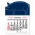 Navy Peel-N-Stick™ Pig Calendar | Wholesale Animal Shaped Mini Calendars | Low Cost Custom Shaped Peel-N-Stick Calendars