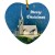 Ceramic Ornaments with Full Color Imprint Heart
