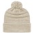 Cable Knit Hat with Embroidery Ivory