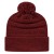 Cable Knit Hat with Embroidery Maroon