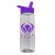 Tritan Flair Bottle with Flip Straw - Violet/Violet Lid/Spout