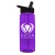 Tritan Flair Bottle with Flip Straw - Transparent Violet Bottle