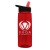 Tritan Flair Bottle with Flip Straw - Transparent Red Bottle