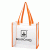 Clear Tote Bag with Color Trim- Orange