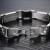 Personalized Men's Stainless Steel Bracelet with Cable Inlay