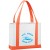 Custom Large Canvas Boat Bag-Colored Handles - White With Orange 