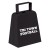 Tall Custom Printed Cowbells - Black