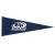 Navy Blue Custom 8 x 18 Felt Pennants | Custom Felt Pennants | Promotional Felt Pennants Wholesale