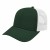 Low Profile Trucker with Flat Brim and Logo Forest/White