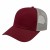 Low Profile Trucker with Flat Brim and Logo Maroon/Gray