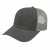 Low Profile Trucker with Flat Brim and Logo Charcoal/Gray