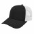 Low Profile Trucker with Flat Brim and Logo Black/White