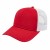 Low Profile Trucker with Flat Brim and Logo Red/White