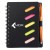 Imprinted Black Cardboard Paper Notebook-Pen-Sticky Notes