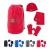 Custom Embroidered Fleece Winter Set - Red | Personalized Embroidered Glove Sets