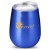 Blue Custom Glossy Stemless Vacuum Wine Tumbler with Lid 10 oz.