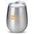 Silver Custom Glossy Stemless Vacuum Wine Tumbler with Lid 10 oz.