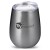 Silver Custom Glossy Stemless Vacuum Wine Tumbler with Lid 10 oz.