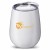 White Custom Glossy Stemless Vacuum Wine Tumbler with Lid 10 oz.